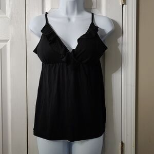 It's Our Time black adjusable strap top  Sz M  NWT